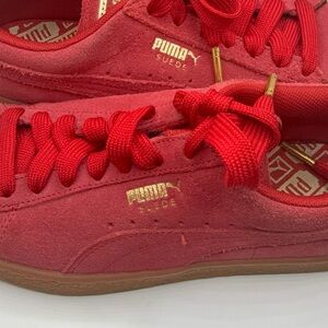 Puma Red Suede Shoes